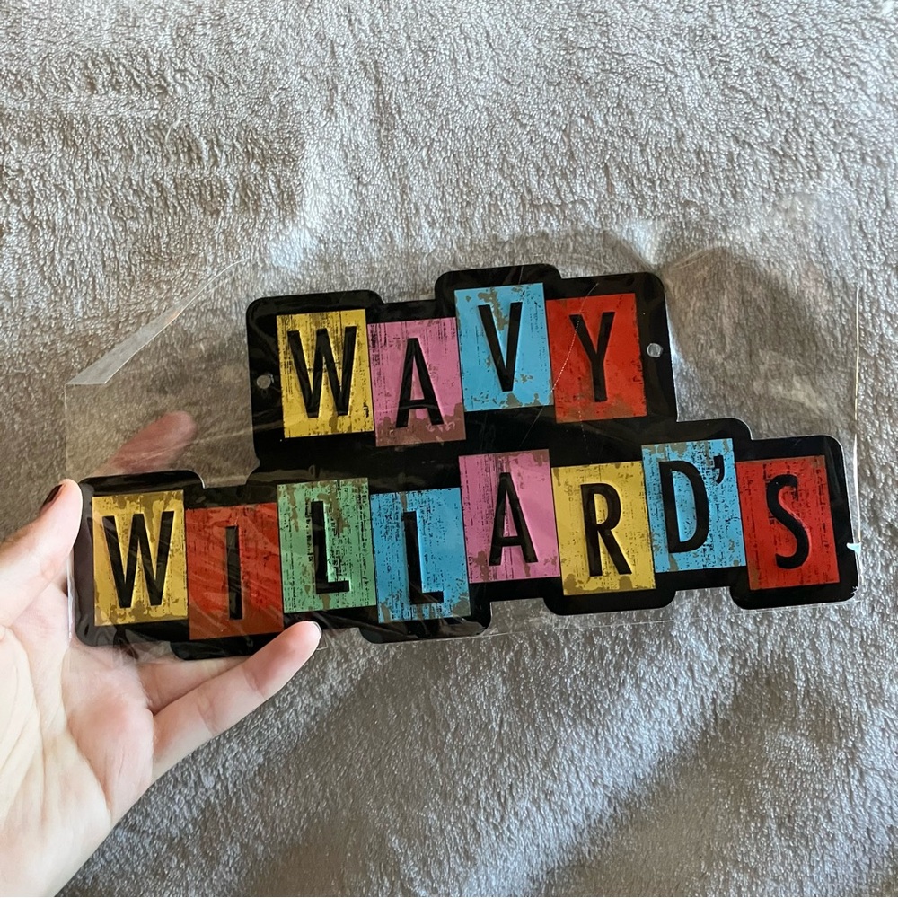 fallout wavy willard’s metal tin sign